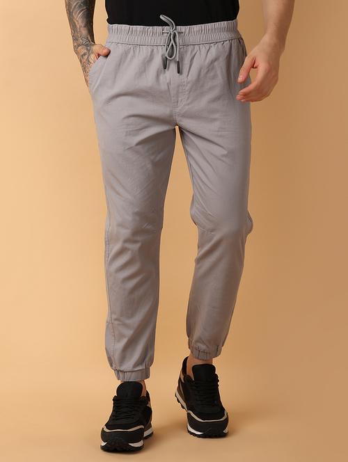 men mid rise solid jogger - 21266154 - Very Small Image - 1