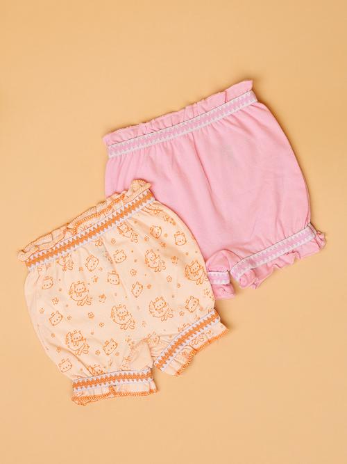 light pinkpeach cotton single jersey panties & bloomer - 21266238 - Very Small Image - 1