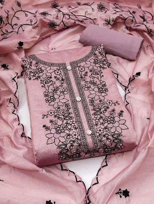 embroidered unstitched suit set - 21267053 - Very Small Image - 1