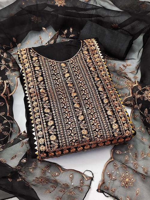 embroidered unstitched suit set - 21267184 - Very Small Image - 1