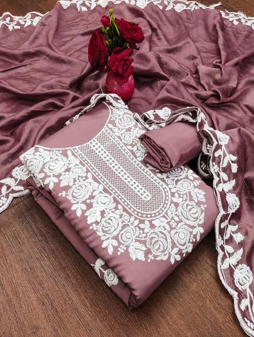 women embroidered unstitched suit set - 21267435 - Very Small Image - 1