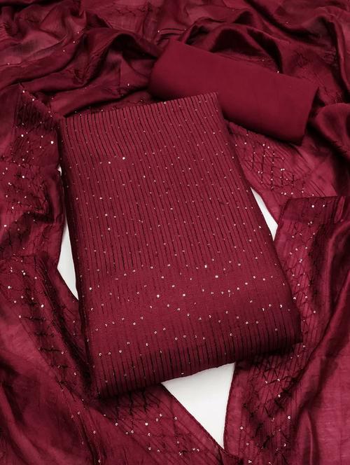 women embroidered unstitched suit set - 21267683 - Very Small Image - 1