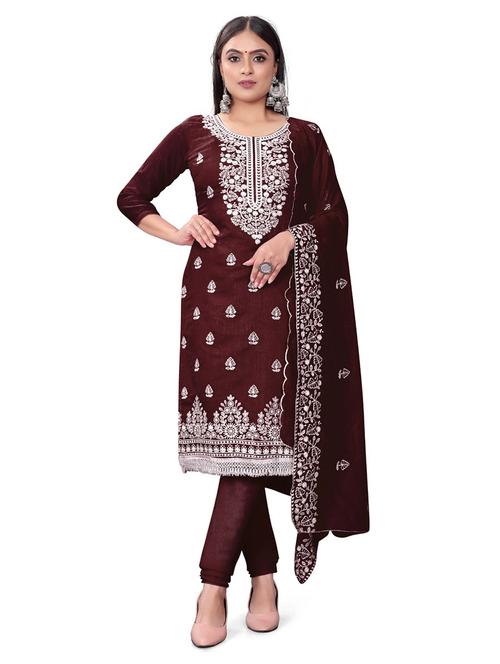 women embroidered unstitched suit set - 21267898 - Very Small Image - 1