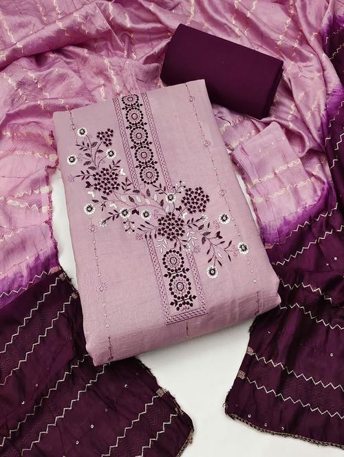 women embroidered unstitched suit set - 21268016 - Very Small Image - 1