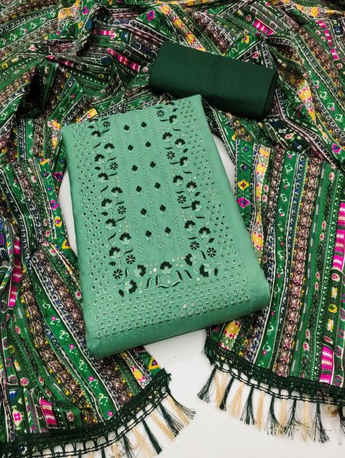 women embroidered unstitched suit set - 21268035 - Very Small Image - 1