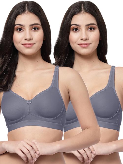 pack of 2 multi colored solid minimizer bra - 21268289 - Very Small Image - 1