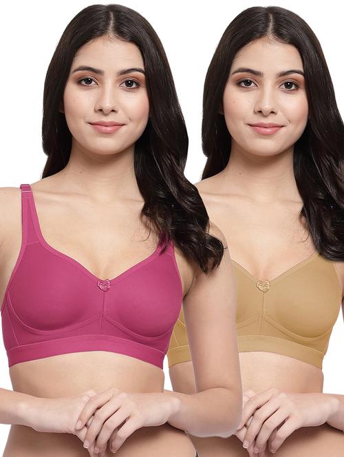 pack of 2 multi colored solid minimizer bra - 21268327 - Very Small Image - 1