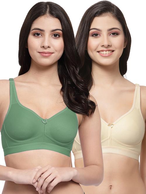pack of 2 multi colored solid minimizer bra - 21268362 - Very Small Image - 1