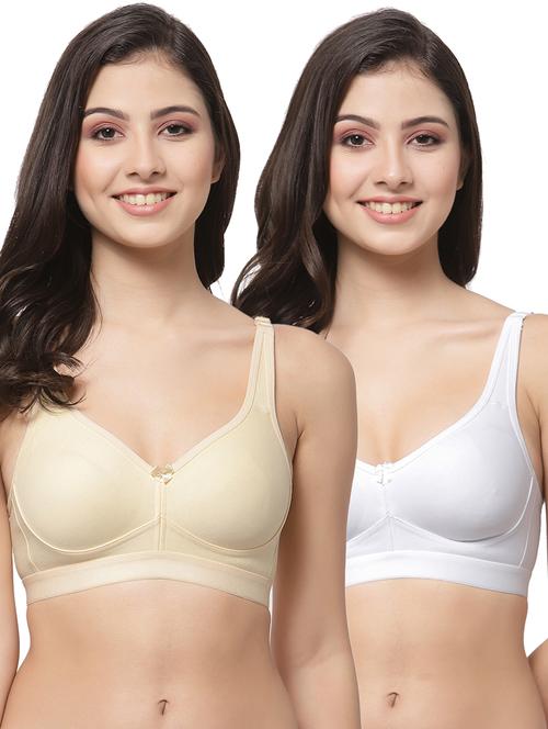 pack of 2 multi colored solid minimizer bra - 21268399 - Very Small Image - 1