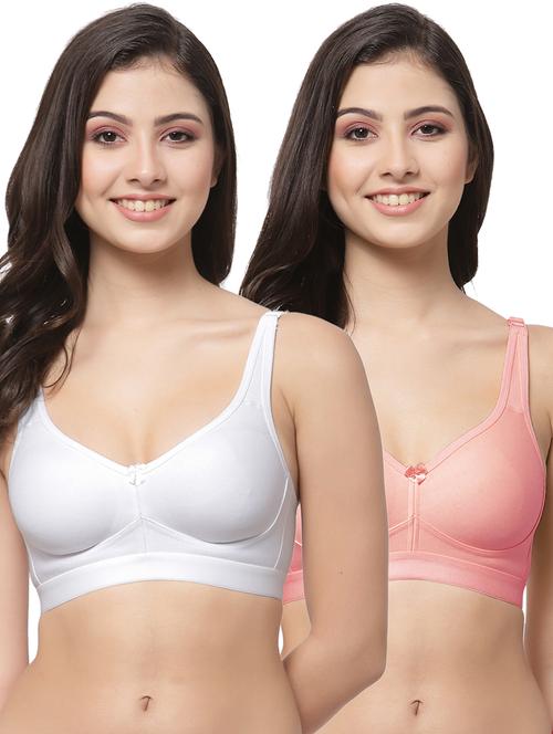 pack of 2 multi colored solid minimizer bra - 21268401 - Very Small Image - 1