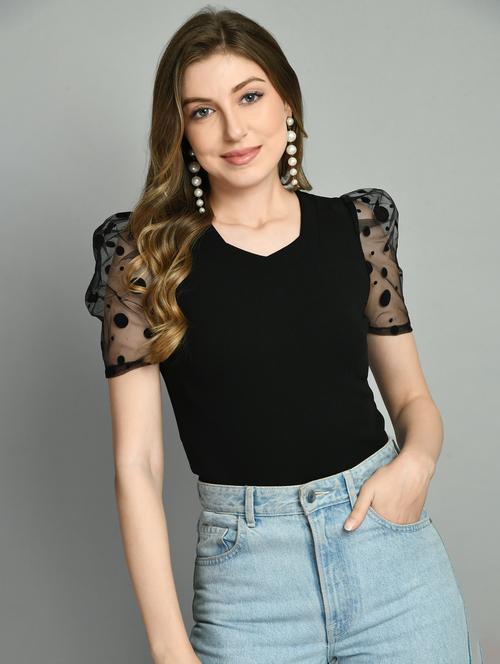 women puff sleeves top - 21269781 - Very Small Image - 1