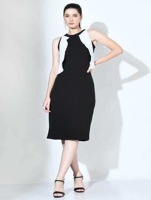 black polyester sheath dress - 21270133 - Very Small Image - 1