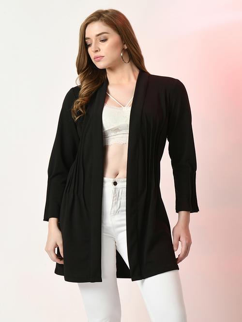 black polyester regular shrug - 21270247 - Very Small Image - 1