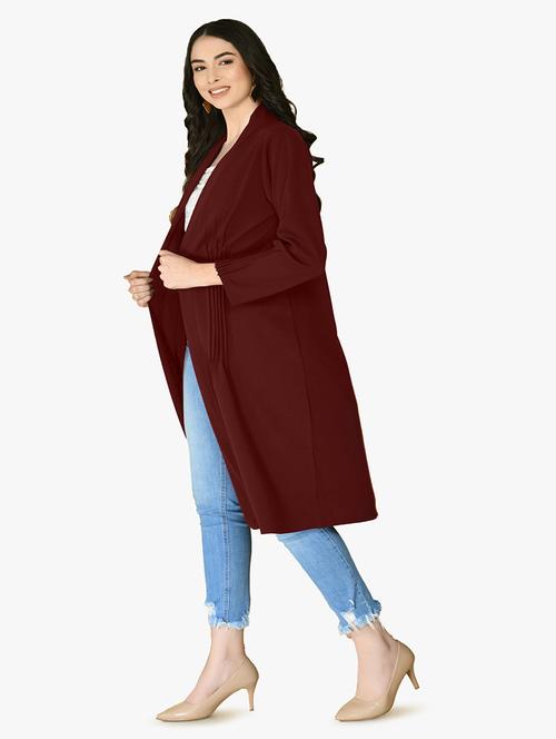 maroon polyester regular shrug - 21270332 - Very Small Image - 1