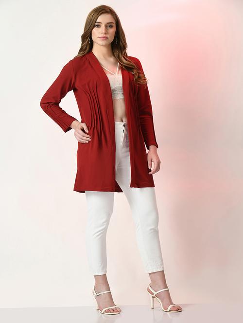 red polyester regular shrug - 21270400 - Very Small Image - 1
