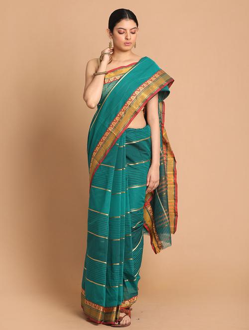 women self design handloom saree with blouse - 21271039 - Very Small Image - 1
