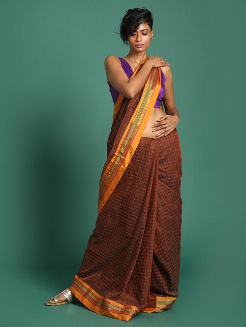 women self design handloom saree - 21271192 - Very Small Image - 1