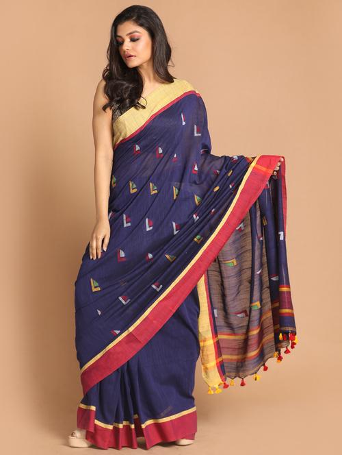 women self design handloom saree with blouse - 21271694 - Very Small Image - 1