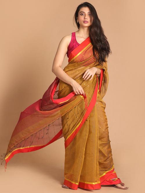 women cotton handloom saree - 21271749 - Very Small Image - 1