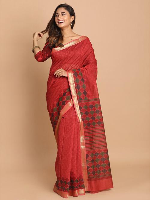 women self design handloom saree with blouse - 21272016 - Very Small Image - 1