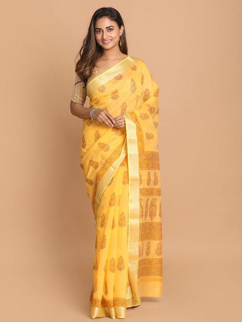 women floral printed saree with blouse - 21272025 - Very Small Image - 1