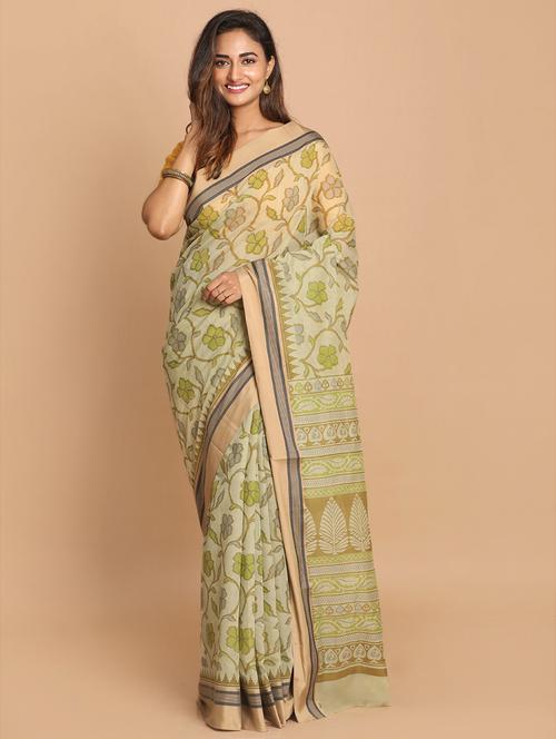 women self design handloom saree with blouse - 21272036 - Very Small Image - 1