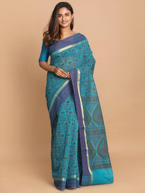 women self design handloom saree with blouse - 21272043 - Very Small Image - 1