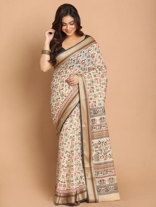 women self design handloom saree - 21272192 - Very Small Image - 1
