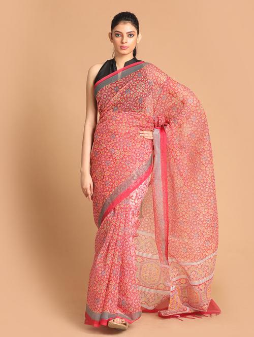 women kota doria saree with blouse - 21272364 - Very Small Image - 1