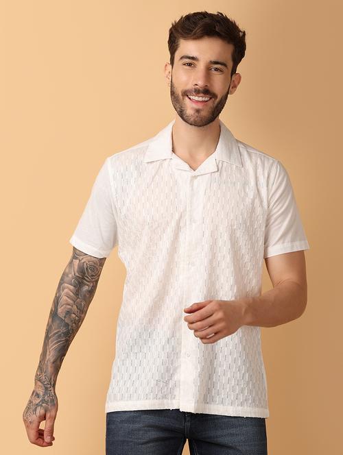men collared neck short sleeves casual shirt - 21272654 - Very Small Image - 1