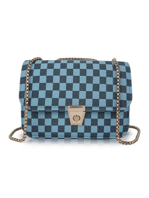 blue leatherette (pu) sling bag - 21273687 - Very Small Image - 1