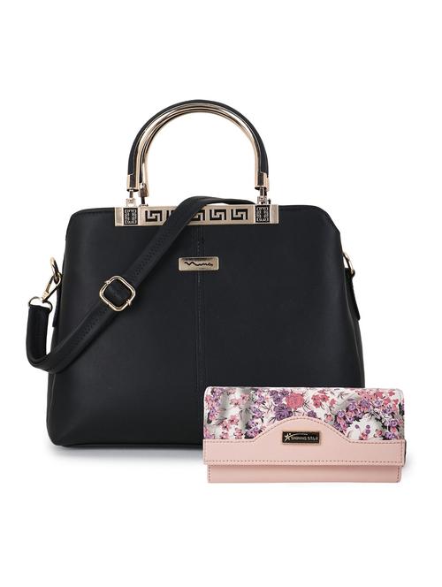 black leatherette (pu) handbag - 21273737 - Very Small Image - 1