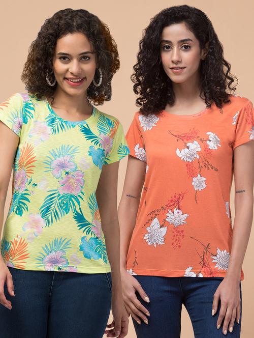 pack of 2 multi coloured printed t-shirt - 21274252 - Very Small Image - 1