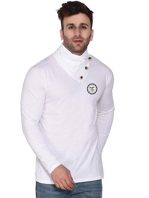 men solid long sleeves high neck t-shirt - 21274941 - Very Small Image - 1