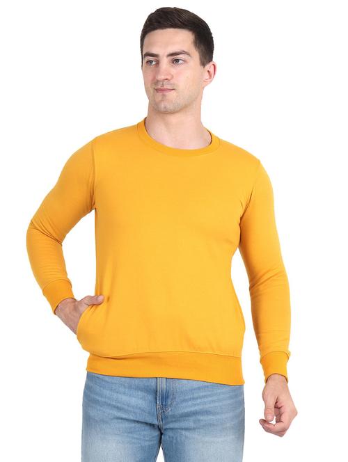men yellow round neck sweatshirts - 21275151 - Very Small Image - 1