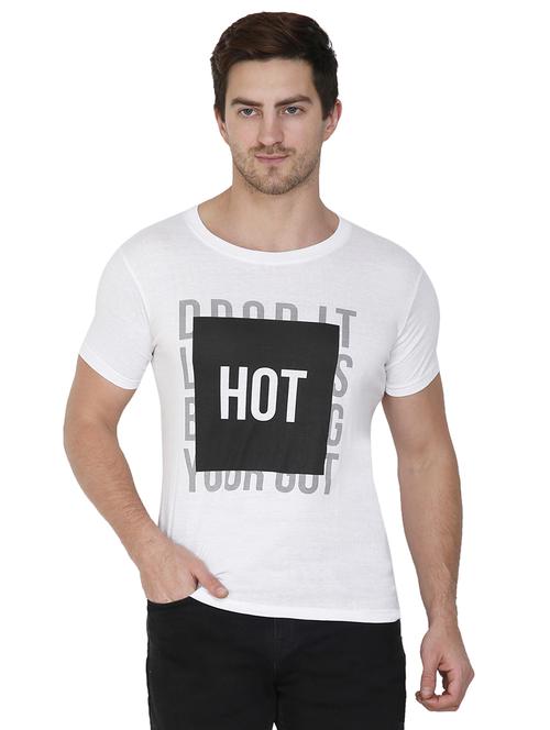 men front print cotton shorts sleeve t-shirt - 21275174 - Very Small Image - 1