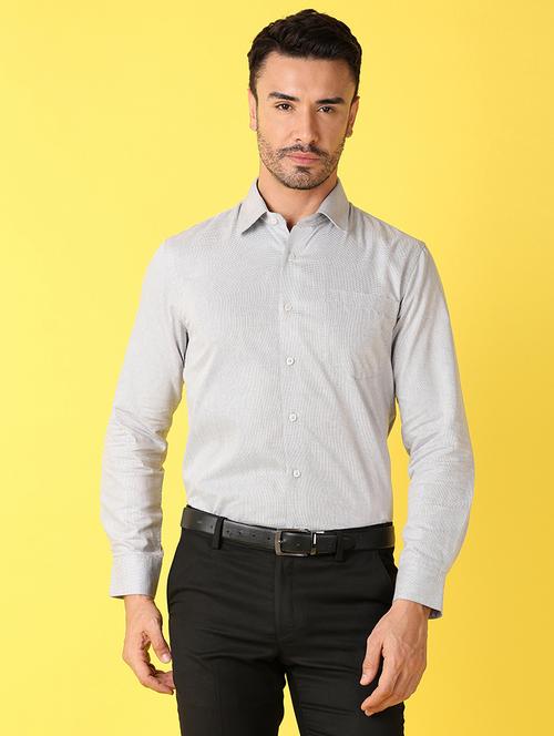 men solid collared long sleeves shirt - 21275506 - Very Small Image - 1