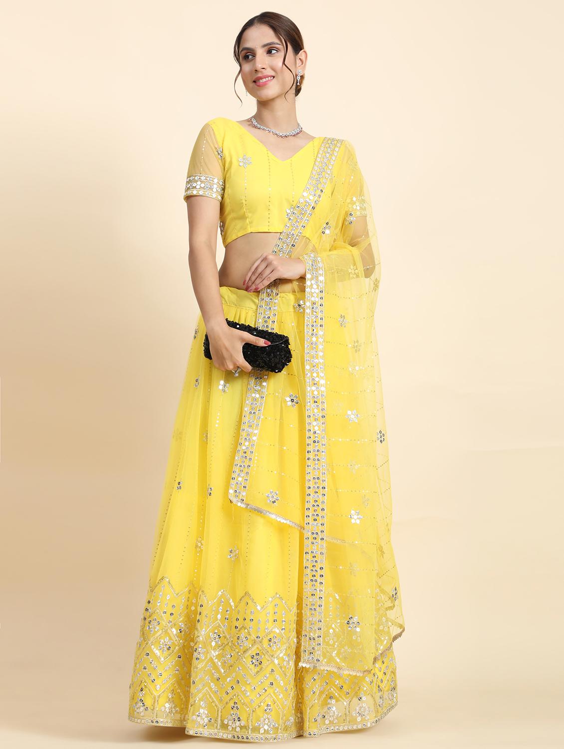 women semi-stitched lehenga choli with dupatta - 21275681 - Zoom Image - 2