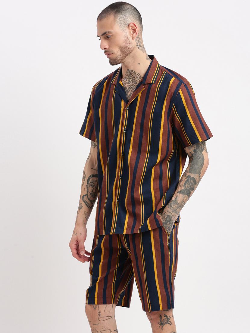 men printed cotton co-ord set - 21276935 - Zoom Image - 2
