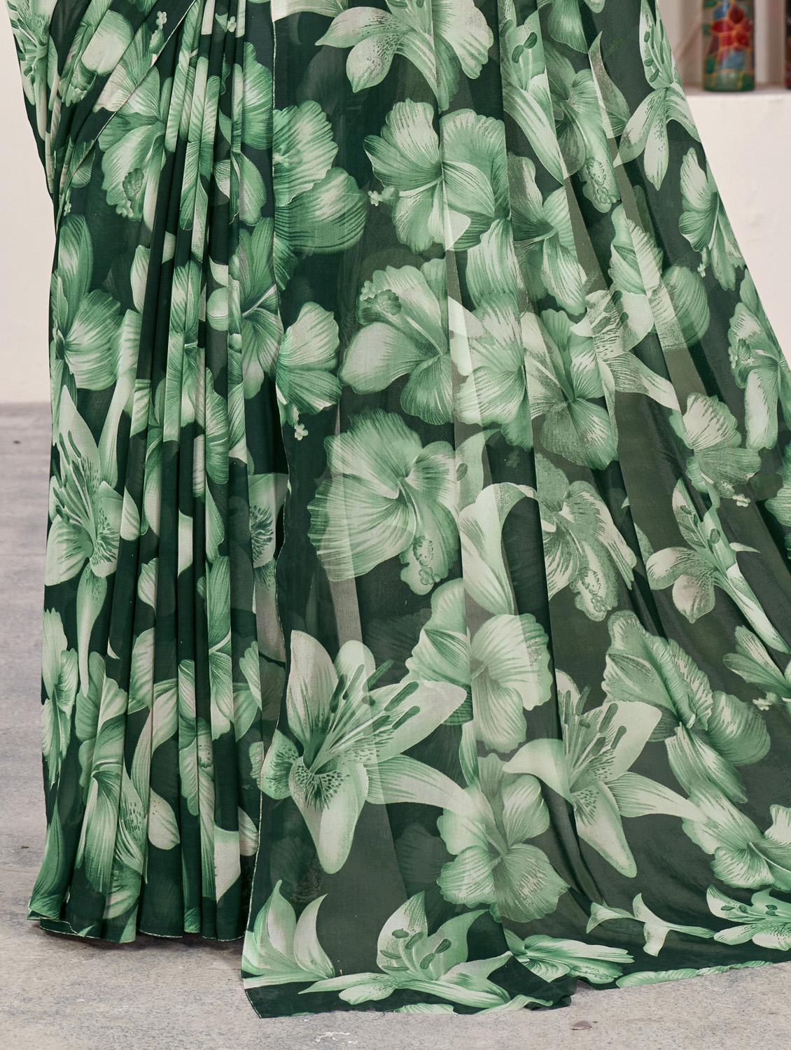 women printed saree - 21278054 - Zoom Image - 3