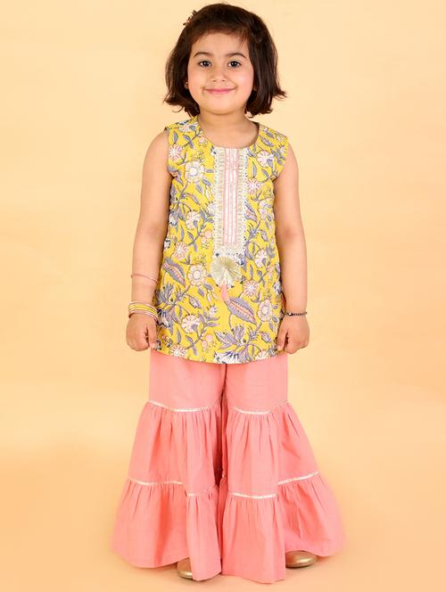 yellow cotton suit set - 21278829 - Very Small Image - 1