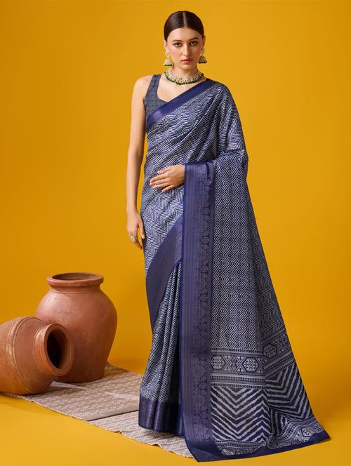 women self design tussar saree with blouse - 21279980 - Very Small Image - 1