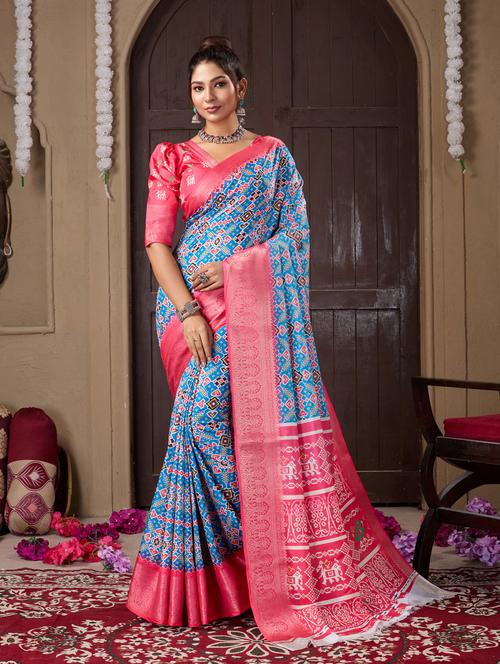 women printed saree - 21280043 - Very Small Image - 1