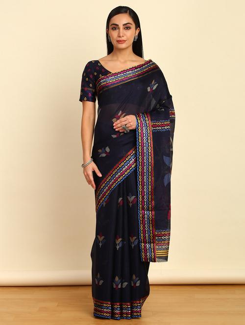 women self design handloom saree with blouse - 21280566 - Very Small Image - 1