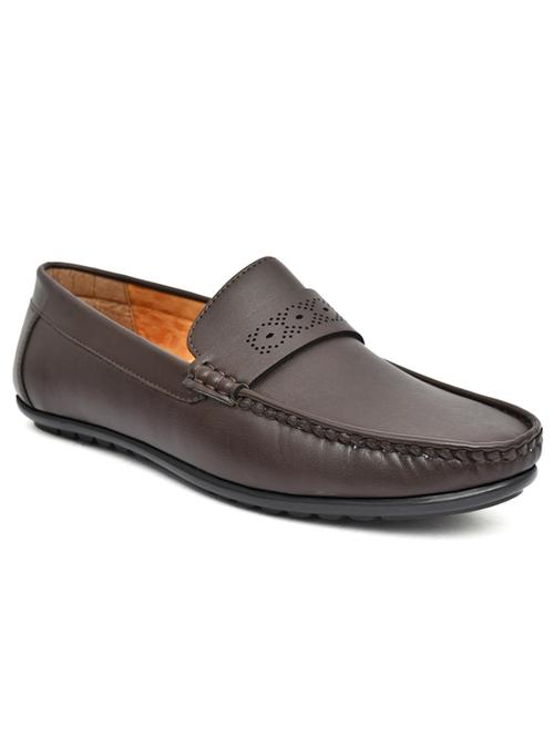 brown synthetic slip on loafers - 21281117 - Very Small Image - 1