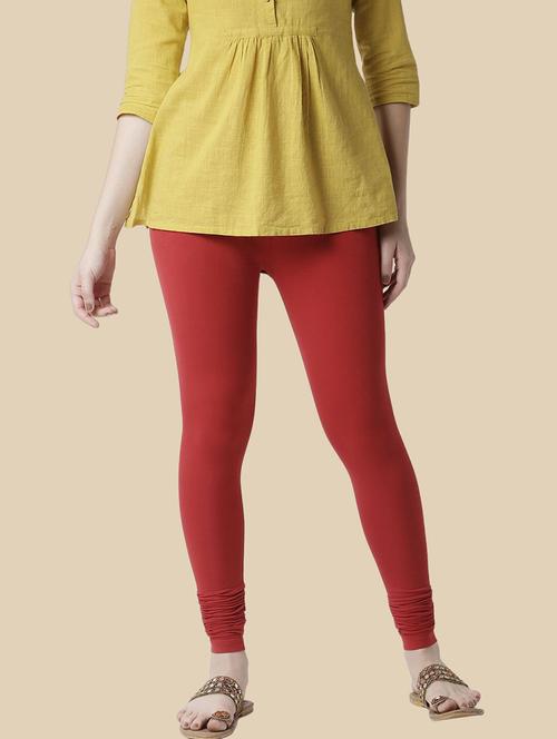 women solid mid rise churidar legging - 21281524 - Very Small Image - 1