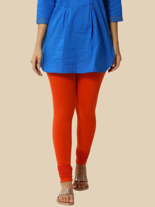 women solid mid rise churidar legging - 21281528 - Very Small Image - 1
