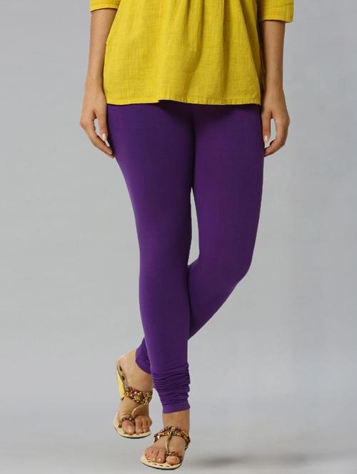 women solid mid rise churidar legging - 21281533 - Very Small Image - 1