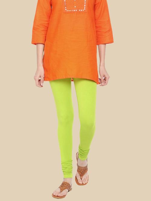 women solid mid rise churidar legging - 21281544 - Very Small Image - 1