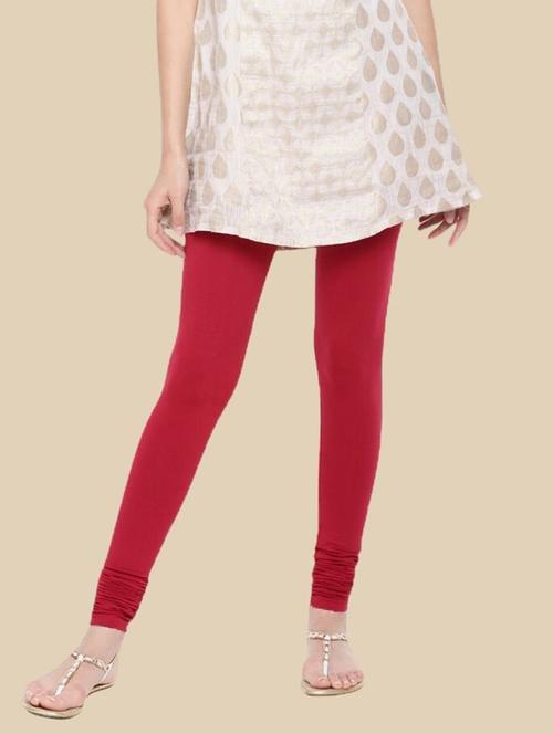 women solid mid rise churidar legging - 21281571 - Very Small Image - 1